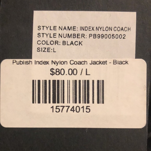 NWOT - Publish Brand INDEX NYLON COACH - BLACK - Picture 6 of 6